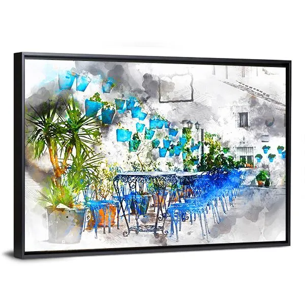 Mijas street  Spain Canvas Wall Art