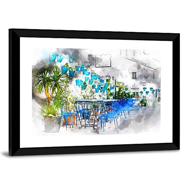 Mijas street  Spain Canvas Wall Art