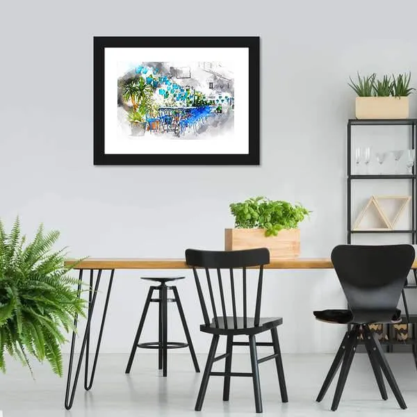 Mijas street  Spain Canvas Wall Art