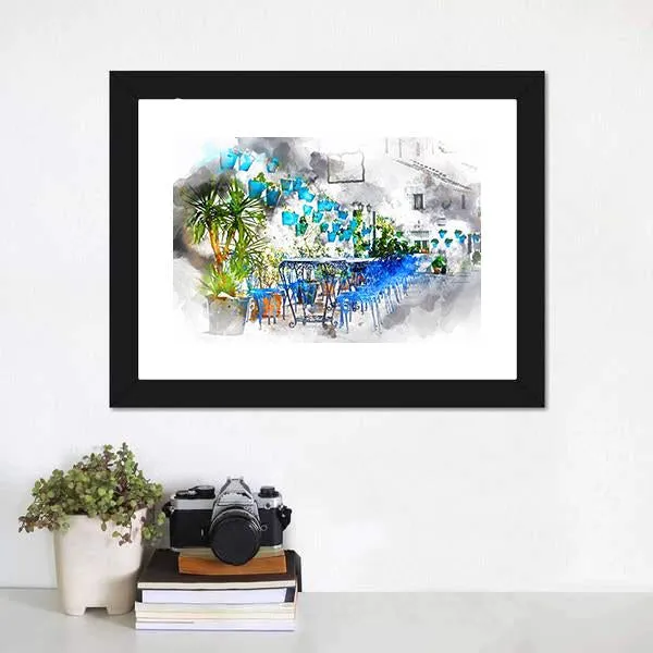 Mijas street  Spain Canvas Wall Art