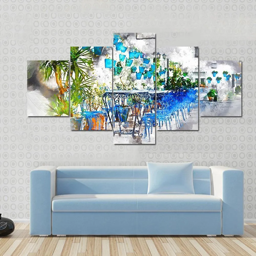 Mijas street  Spain Canvas Wall Art