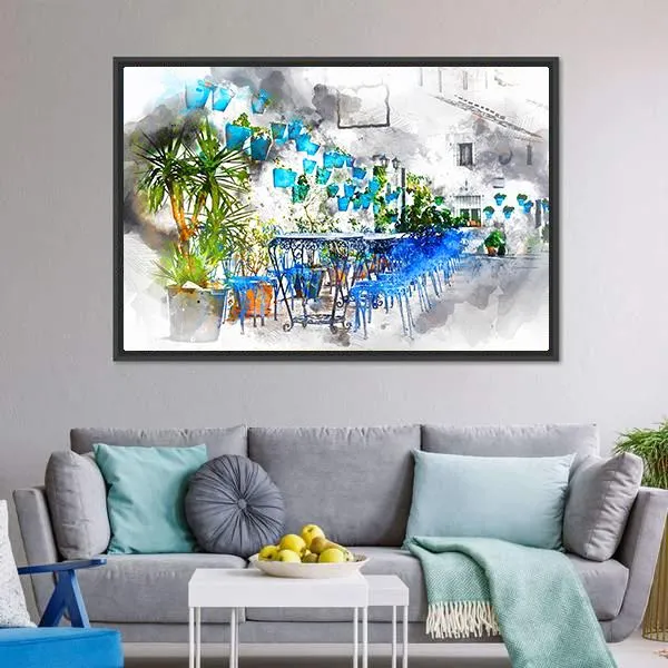 Mijas street  Spain Canvas Wall Art
