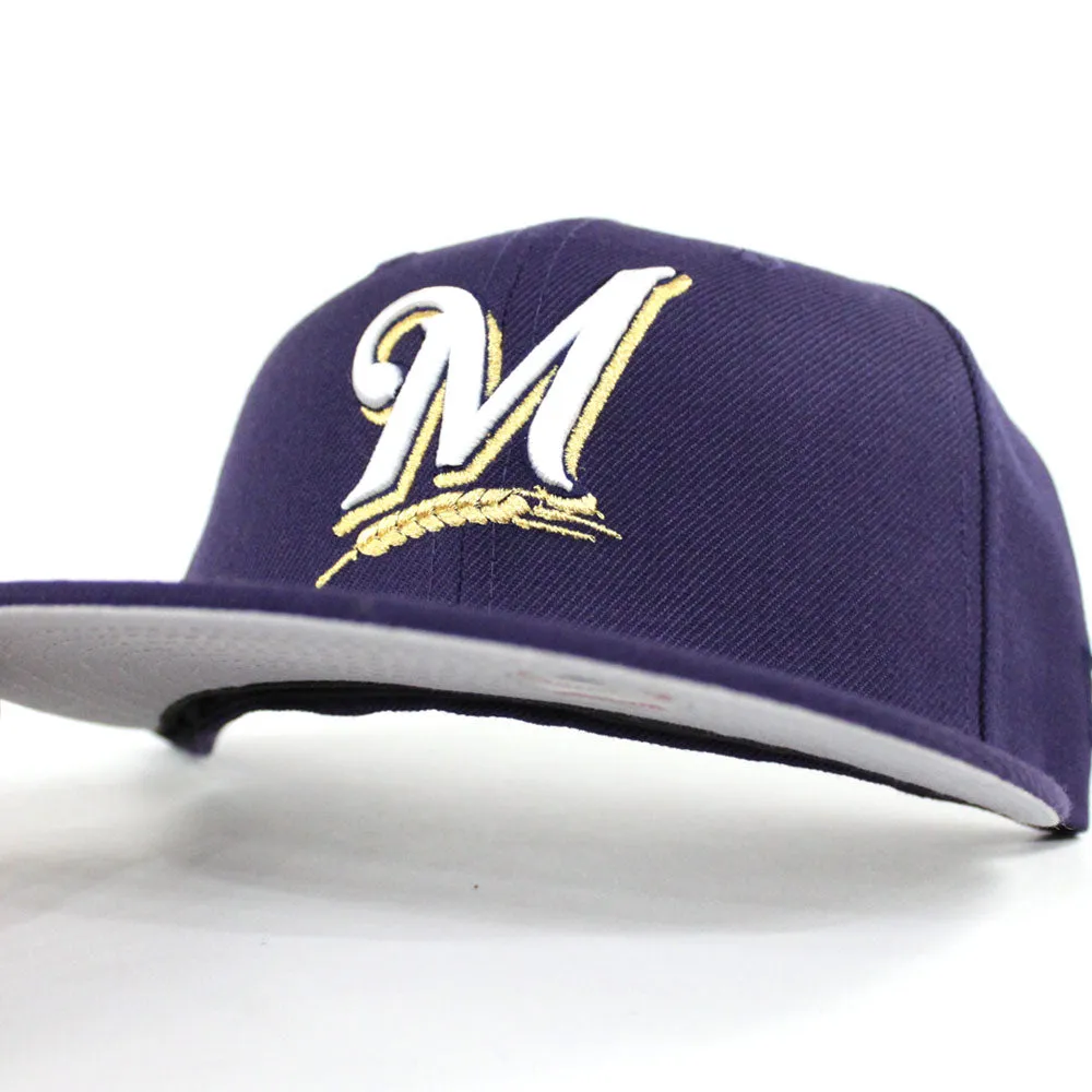 Milwaukee Brewers 2002 All Star Game New Era 59Fifty Fitted Hat (Light Navy Gray Under Brim)