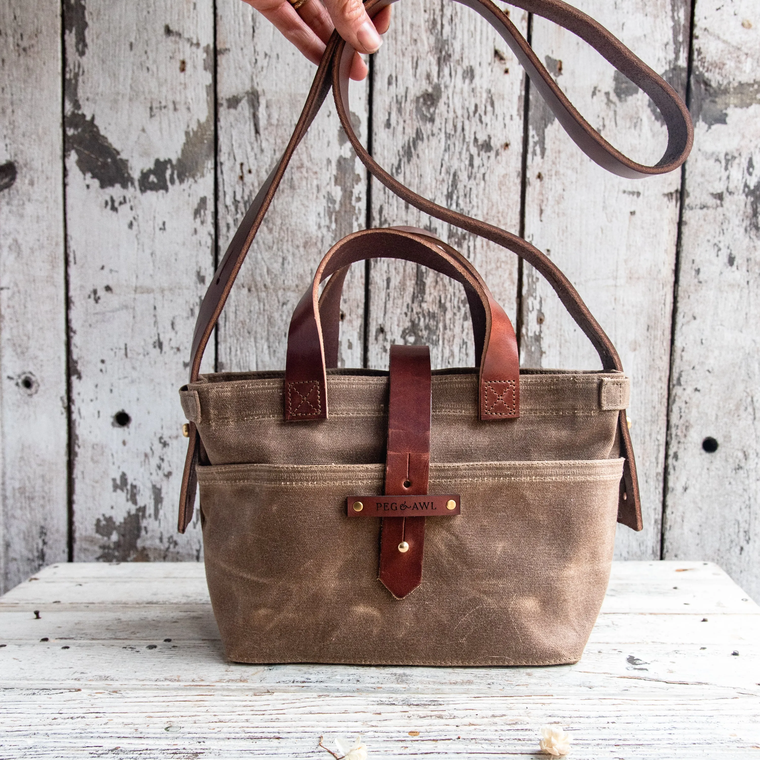 Mini Waxed Canvas Tote