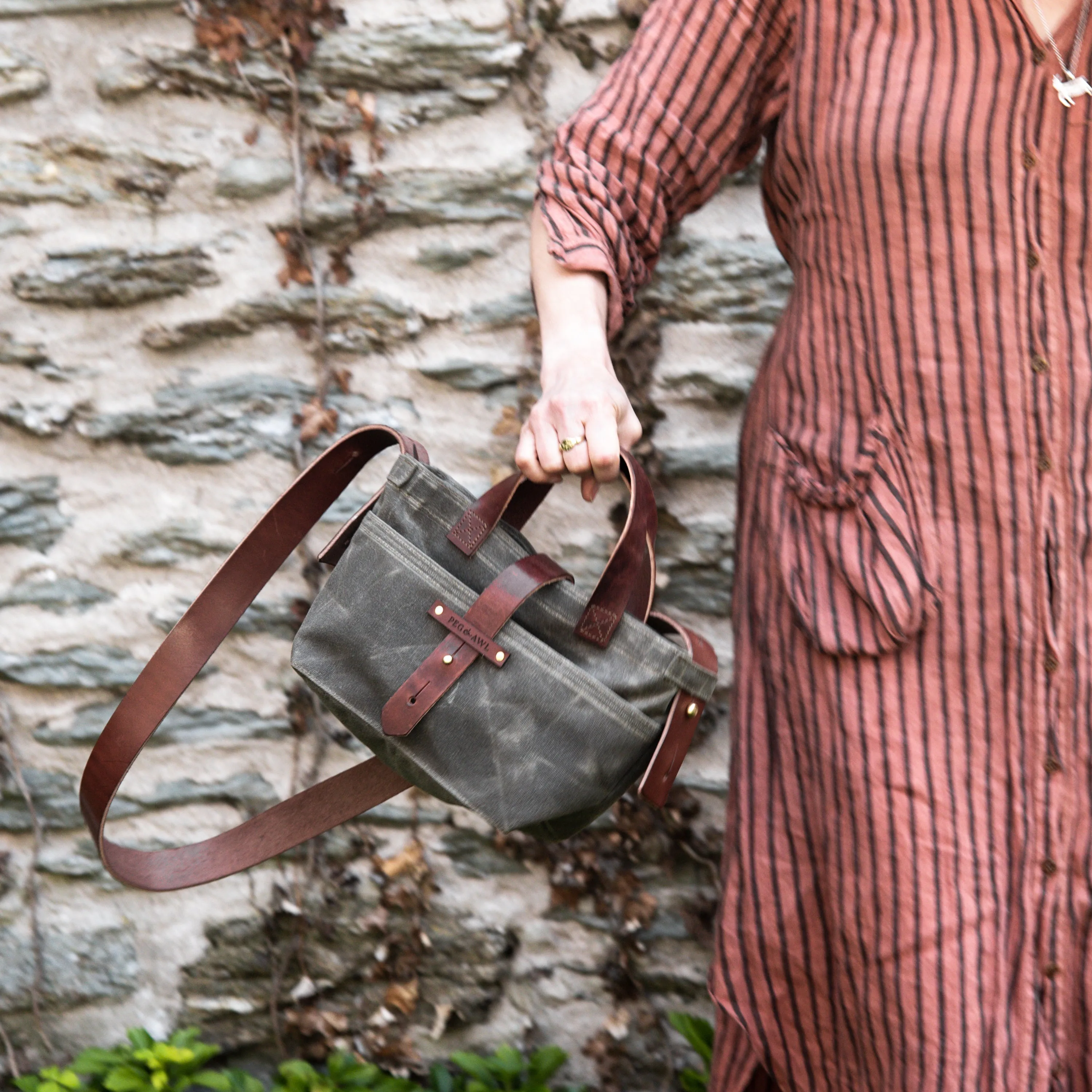 Mini Waxed Canvas Tote