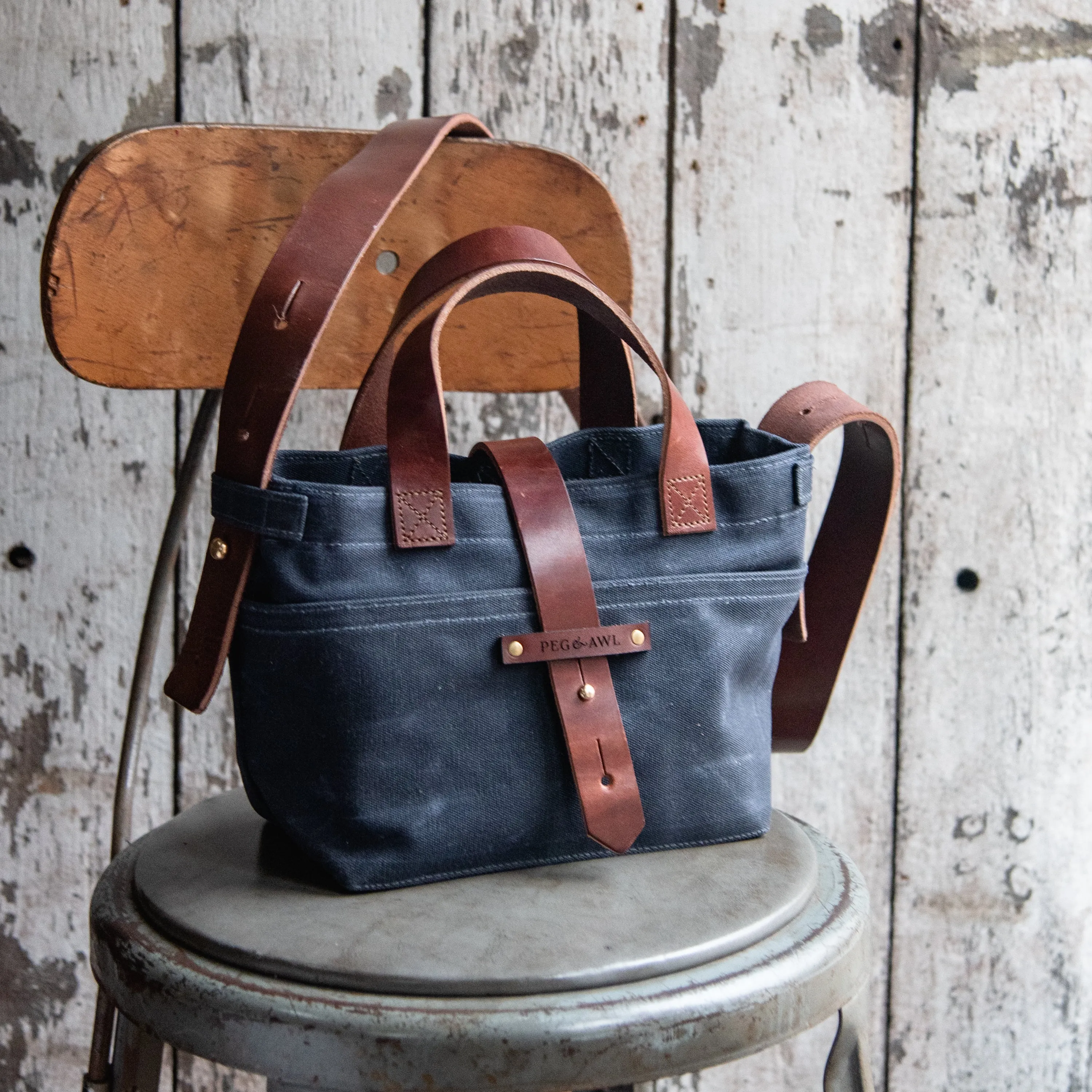 Mini Waxed Canvas Tote