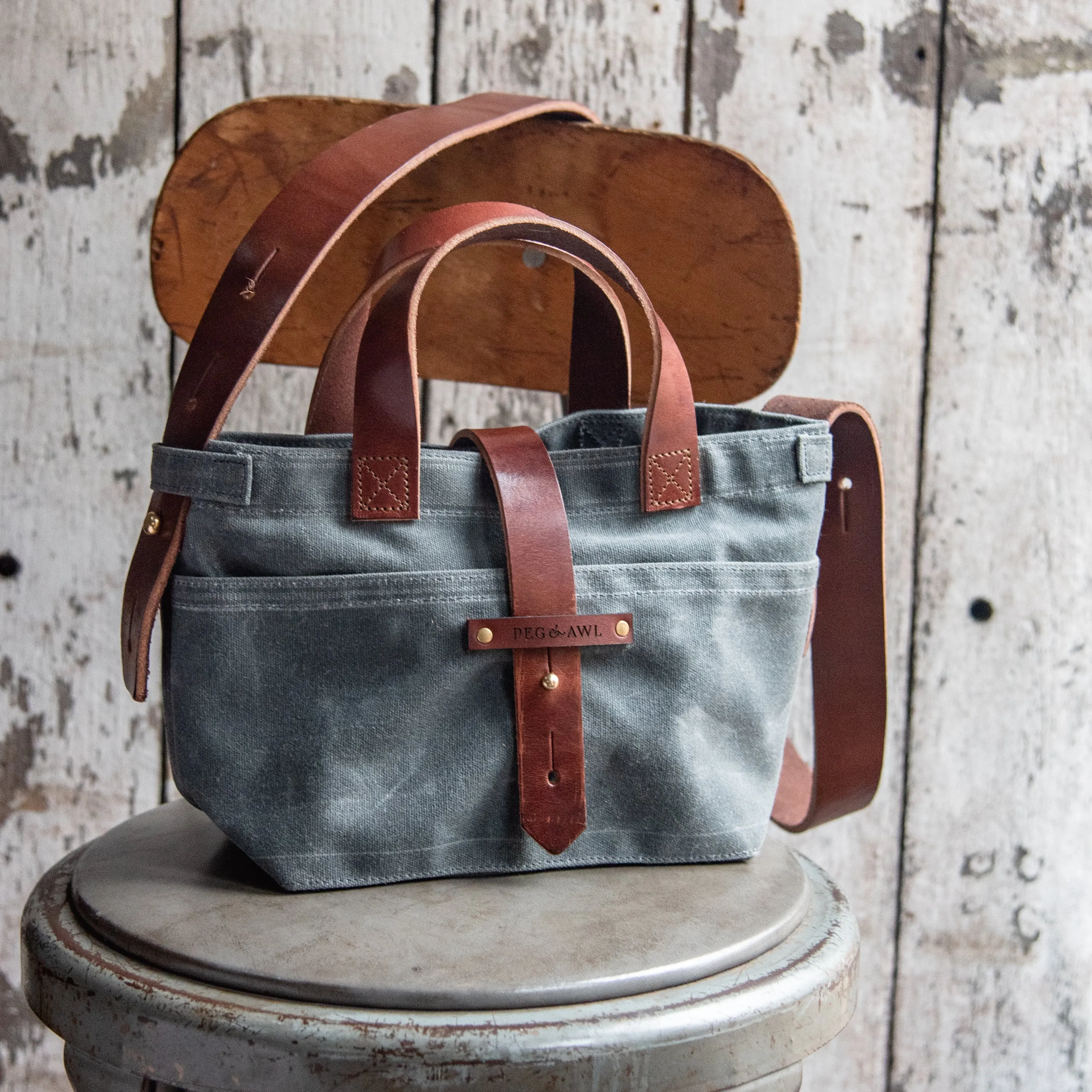 Mini Waxed Canvas Tote