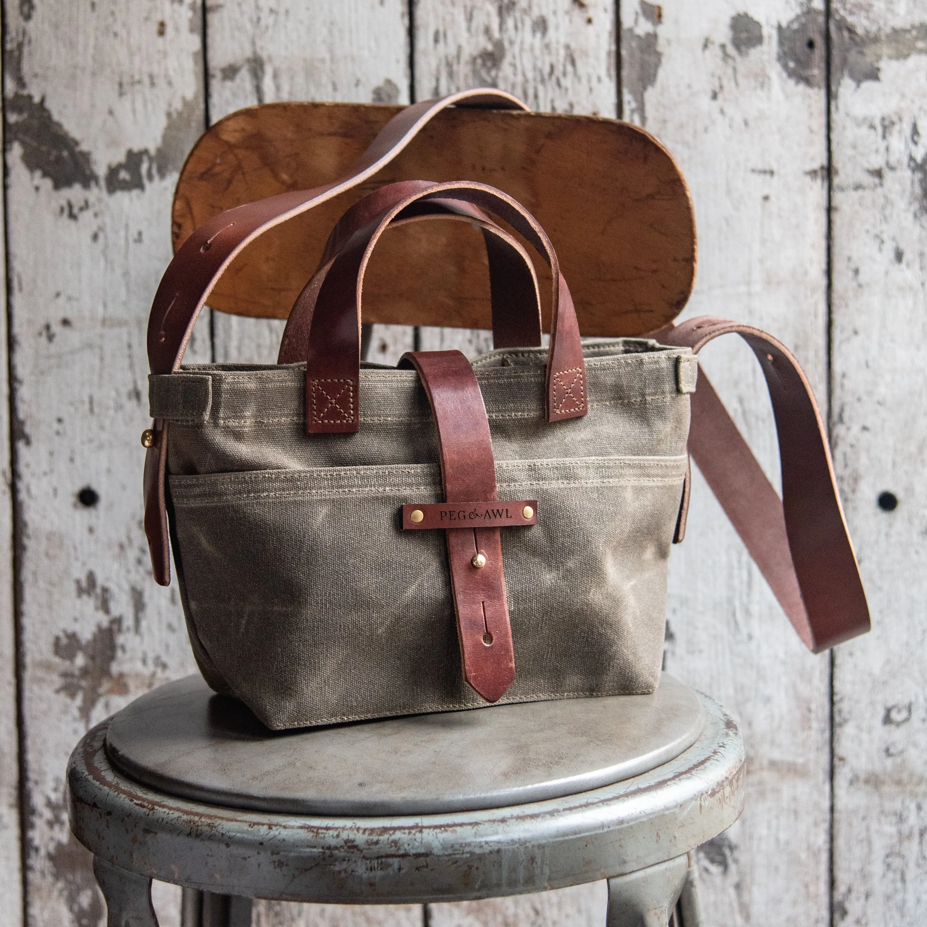 Mini Waxed Canvas Tote