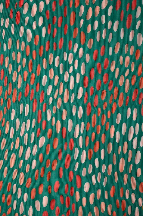 Multicolored Polka Dot Pattern Printed Crushed Georgette Fabric