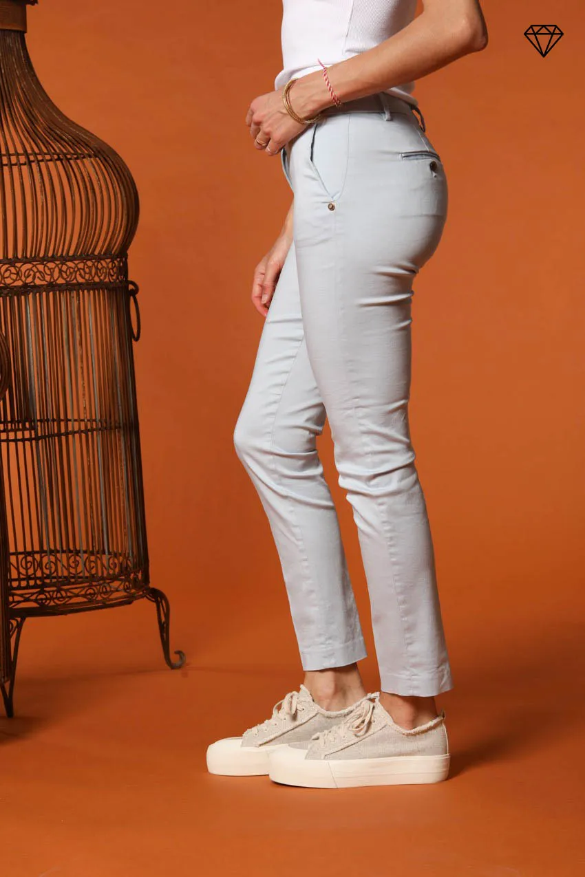 New York Slim pantalone chino donna in raso stretch slim fit ①