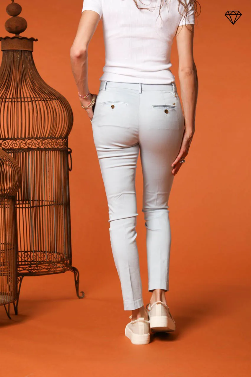 New York Slim pantalone chino donna in raso stretch slim fit ①