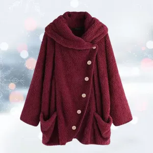 Oversized Buttoned Wool Coat