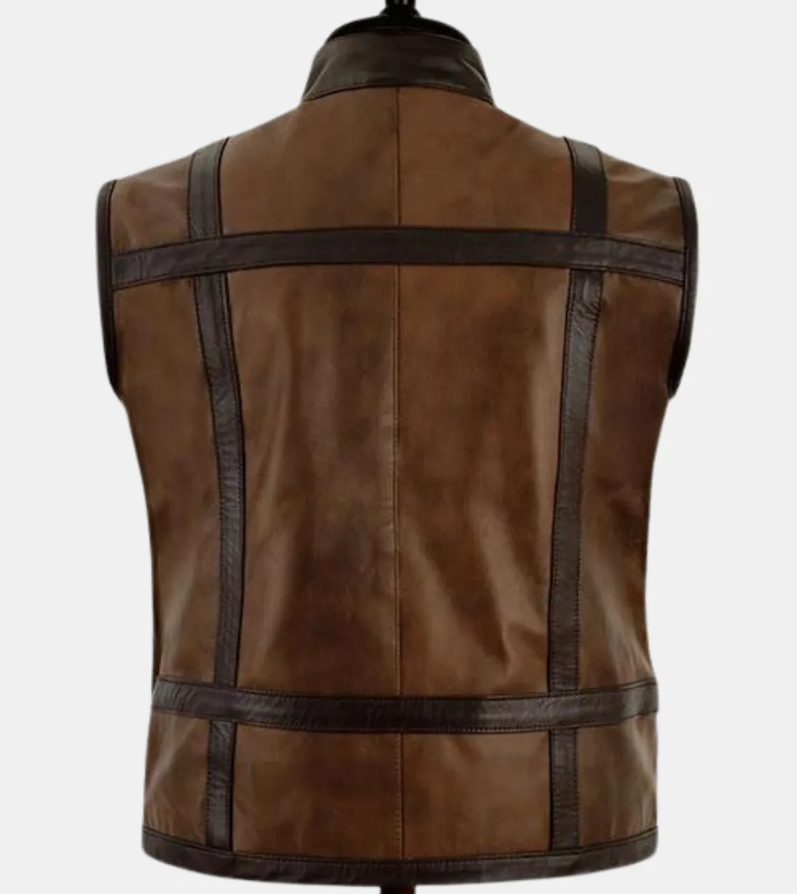 Roscode Men's Brown Leather Vest
