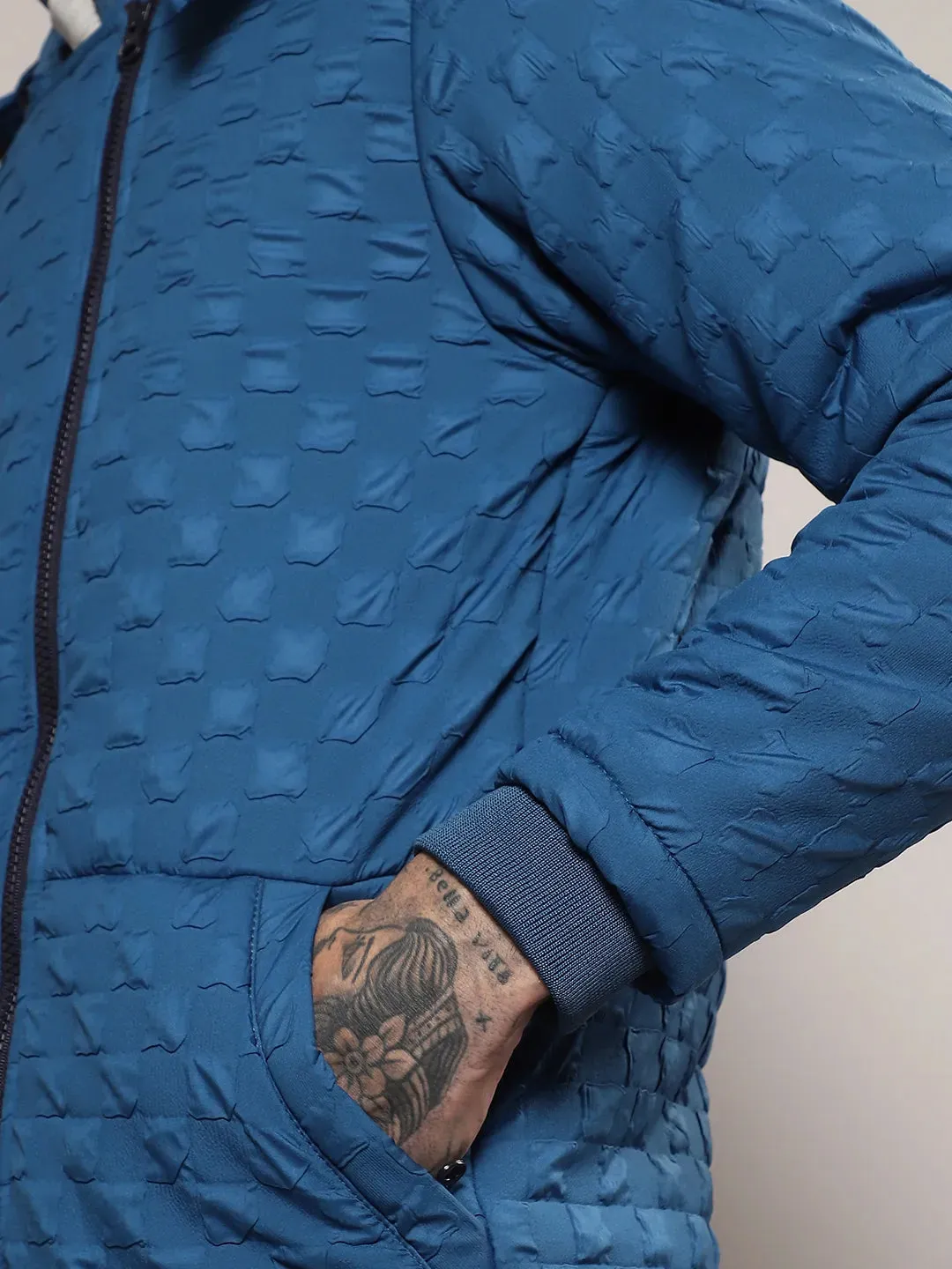 Self-Design Buffalo Check Puffer Jacket