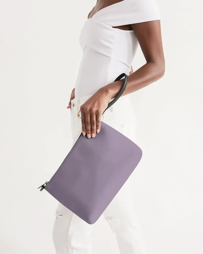Shaded Pale Pastel Purple Gray Zip Pouch | C15M30Y0K30
