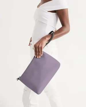 Shaded Pale Pastel Purple Gray Zip Pouch | C15M30Y0K30