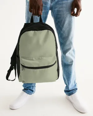 Shaded Pale Pastel Warm Green Gray Canvas Backpack | C8M0Y30K30