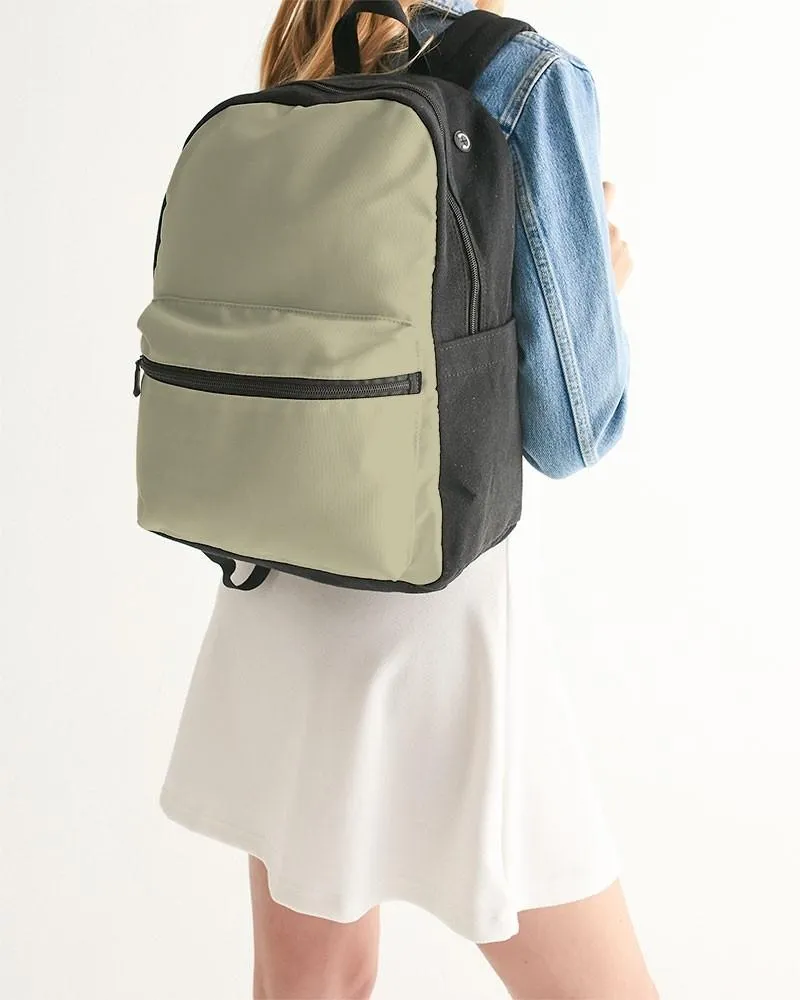 Shaded Pale Pastel Yellow Gray Canvas Backpack | C0M0Y30K30