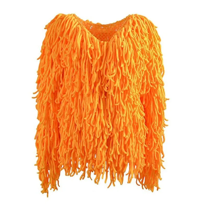 Shaggy Jacket Furry Fluffy Coat 5 Different Colors Blue White Black Orange Or Gray Warm Soft Shag Festival Wrap Available In Small Medium Large Or Extra Large XL