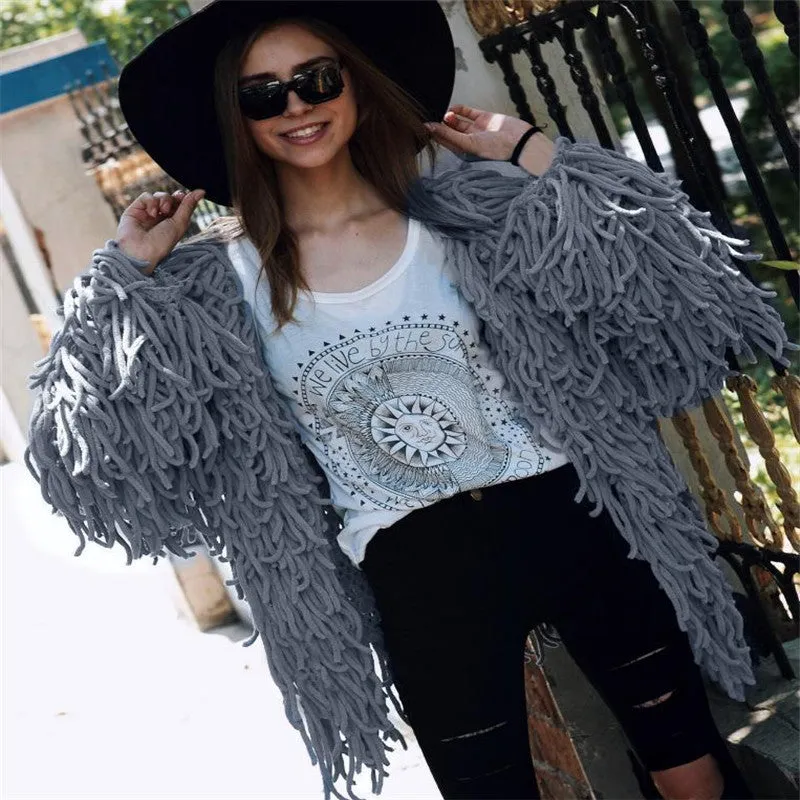 Shaggy Jacket Furry Fluffy Coat 5 Different Colors Blue White Black Orange Or Gray Warm Soft Shag Festival Wrap Available In Small Medium Large Or Extra Large XL