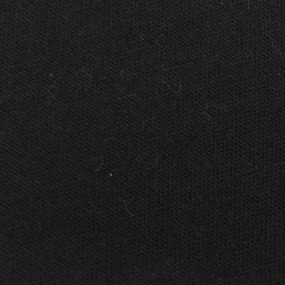 Simple Black Solid Stretch Cotton Terry Knit Fabric