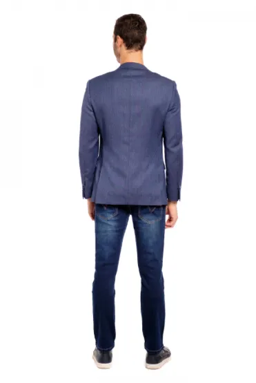 Slim Fit Black & Blue Sport Jacket GB-Drago-SJ-7