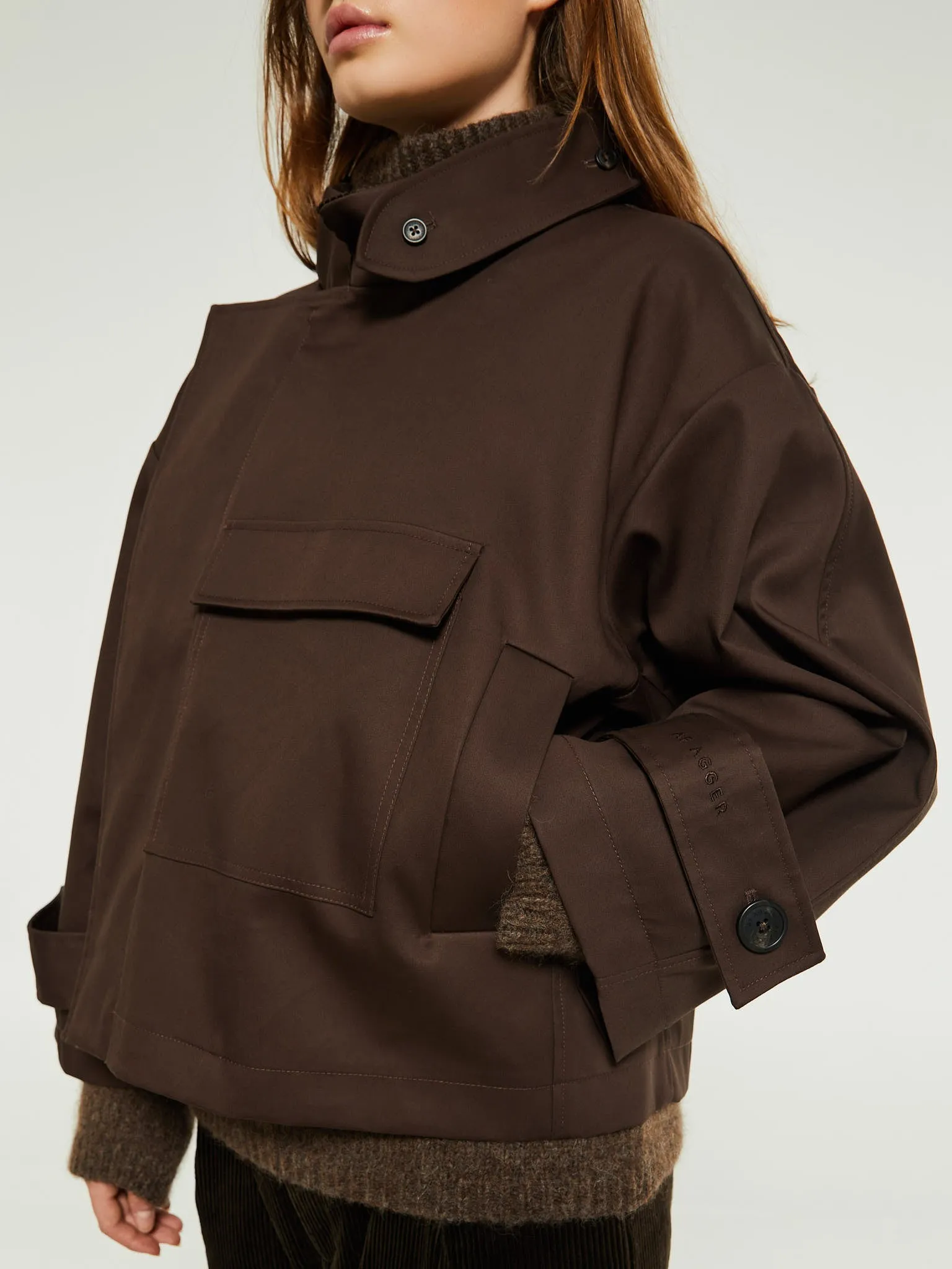Water Resistant Jacket in Dark Brown