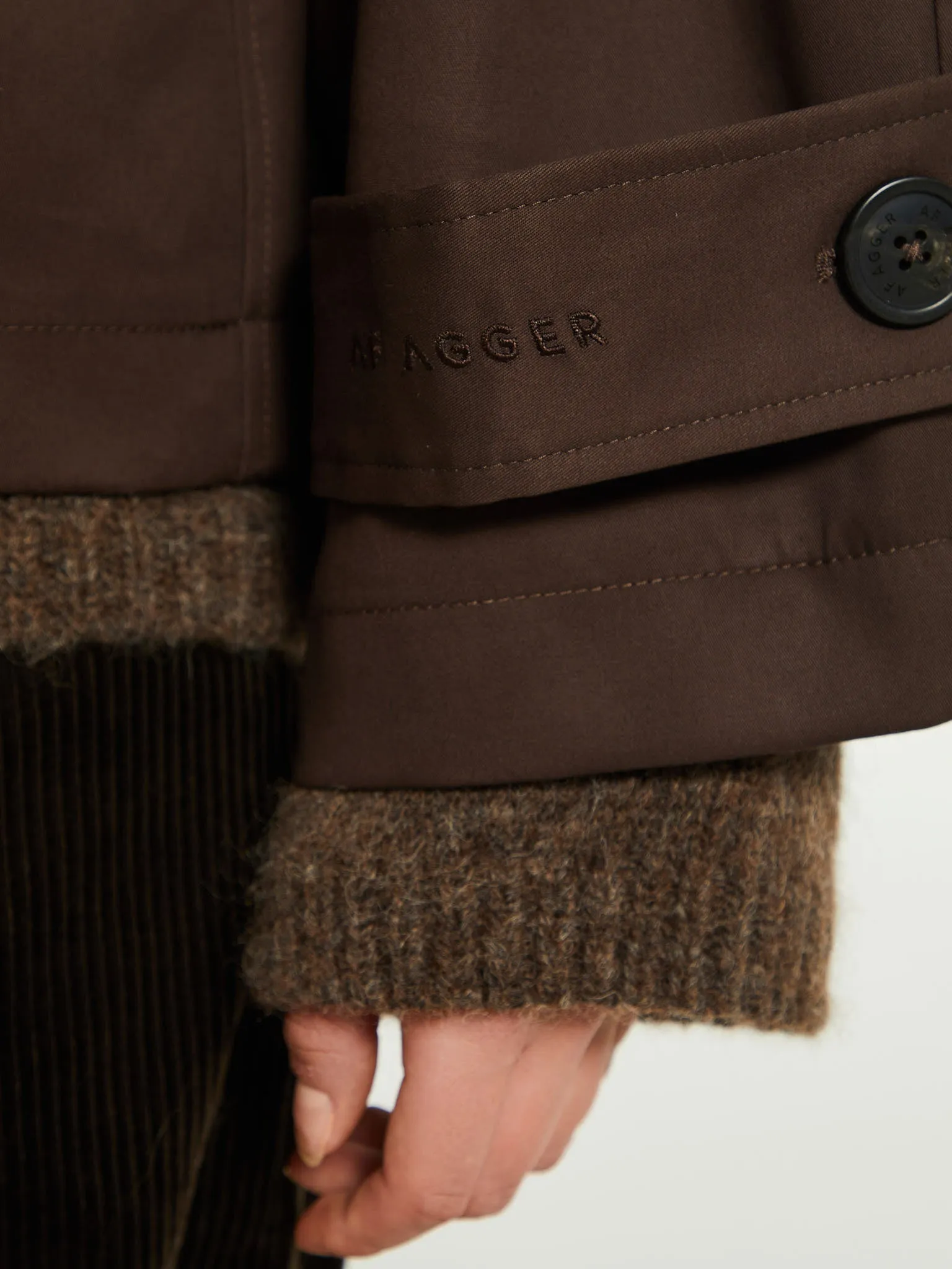 Water Resistant Jacket in Dark Brown