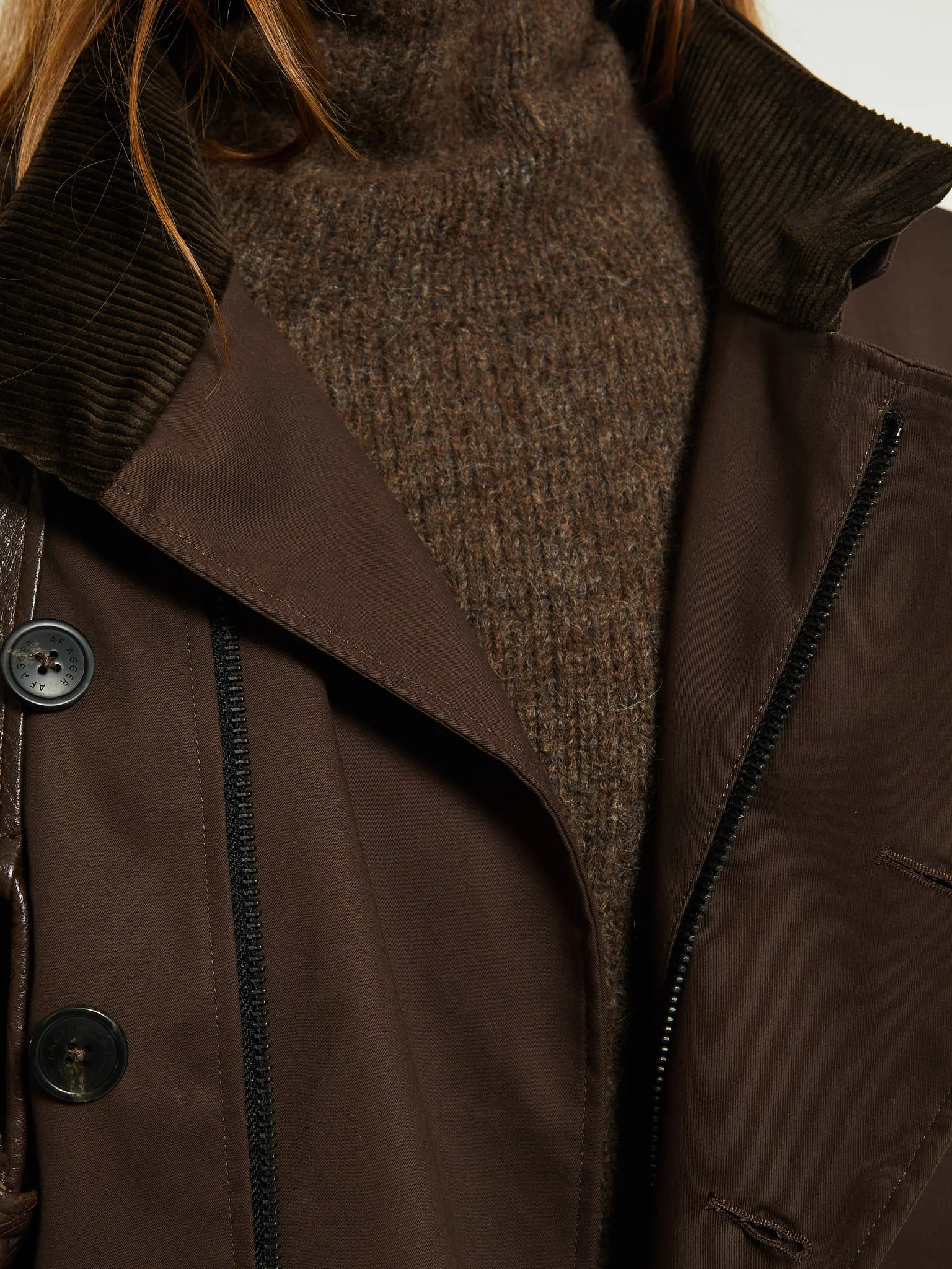 Water Resistant Jacket in Dark Brown
