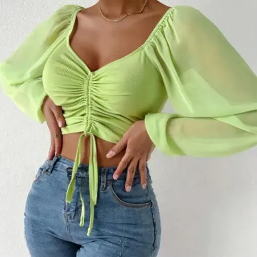 Womens Bell Sleeve Summer Top