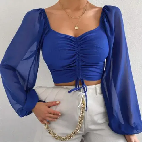 Womens Bell Sleeve Summer Top