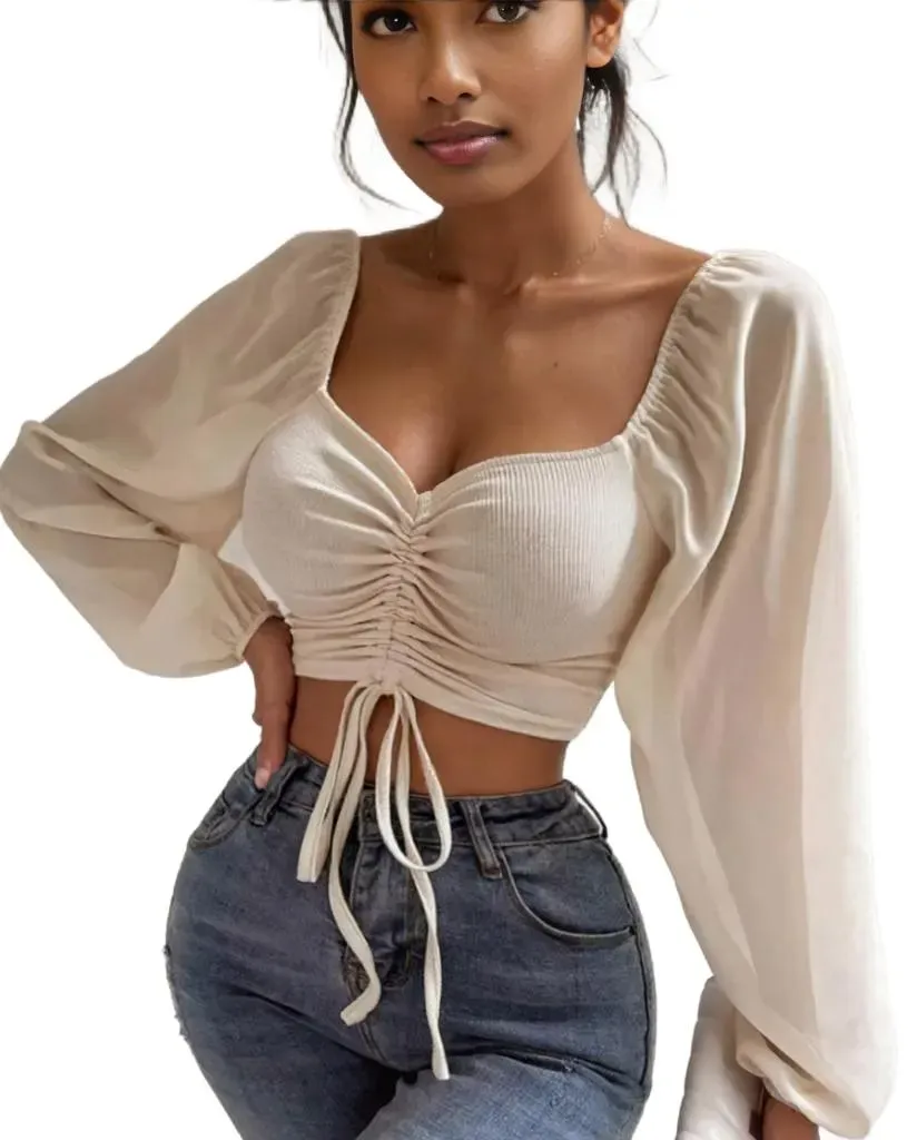Womens Bell Sleeve Summer Top
