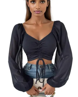 Womens Bell Sleeve Summer Top