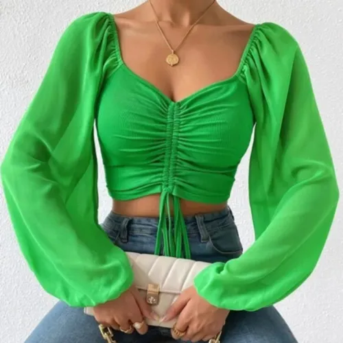 Womens Bell Sleeve Summer Top